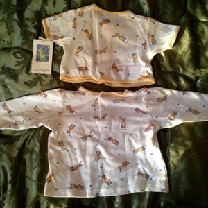 SOLD Carter's 4-piece baby set Giraffe: 2 Shirts, 2 pants 0-3 mon Imported